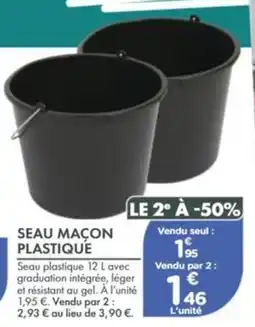 Point Vert SEAU MAÇON PLASTIQUE offre