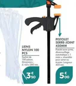 Point Vert LIENS NYLON 100 PCS offre