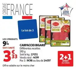 Auchan BIGARD Carpaccio offre