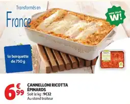 Auchan CANNONI RICOTTA ÉPINARDS offre
