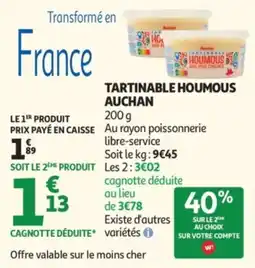 Auchan Auchan Tartinable Houmous offre