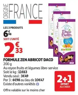Auchan Daco Bello Formule Zen Abricot offre