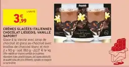 Intermarché SAPORIT CRÈMES GLACÉES ITALIENNES offre