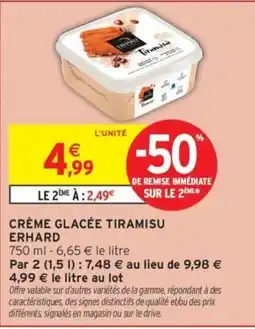 Intermarché ERHARD CRÈME GLACÉE TIRAMISU offre