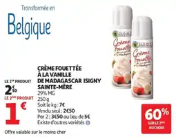 Auchan ISIGNY SAINT-MERE Crème Fouettée offre