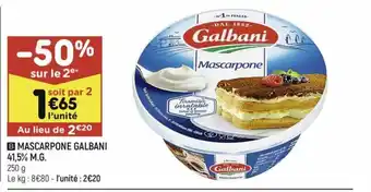 Leader Price Mascarpone Galbani offre