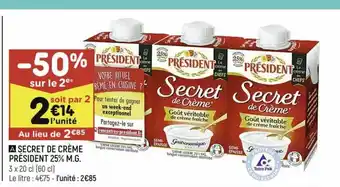 Leader Price Secret de Crème offre