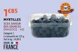 E.Leclerc SCEA SAVEUR DES SOURCES MYRTILLES offre