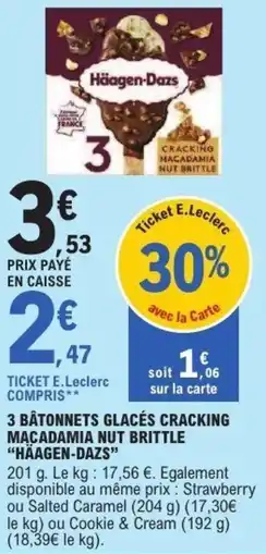 E.Leclerc Häagen-Dazs Bâtonnets glacés offre