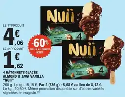 E.Leclerc Nuïi Bâtonnets glacés offre