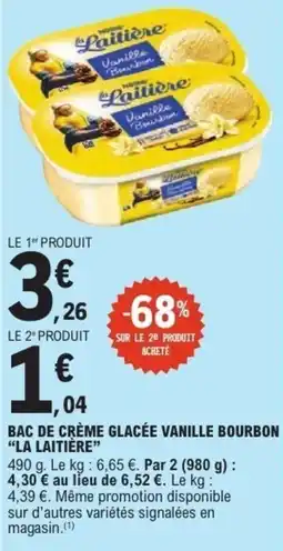 E.Leclerc La Laitière Crème glacée offre
