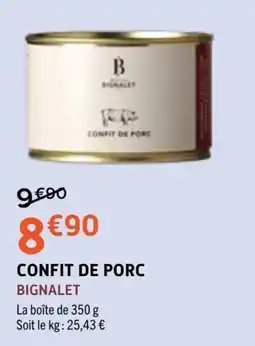 E.Leclerc BIGNALET CONFIT DE PORC offre