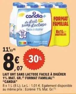 E.Leclerc CANDIA Lait sans lactose offre