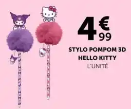 Centrakor Hello kitty stylo pompom 3d offre