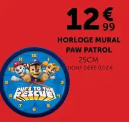 Centrakor PAW PATROL HORLOGE MURAL offre