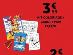 Centrakor PAW PATROL KIT COLORIAGE + CARNET offre