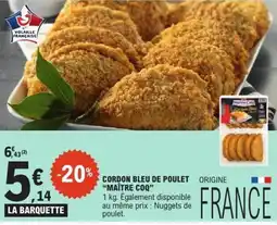 E.Leclerc MAÎTRE COQ CORDON BLEU DE POULET offre