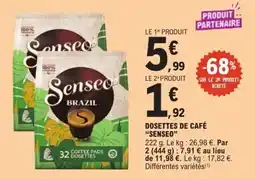 E.Leclerc Senseo DOSETTES DE CAFÉ offre