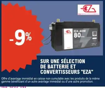 Sur une sélection de batterie et convertisseurs eza