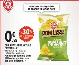 E.Leclerc POM'LISSE Chips Paysannes Nature offre