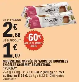 E.Leclerc PURINA Mousseline nappée de sauce ou bouchées en gelée offre