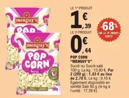 E.Leclerc menguy's POP CORN offre