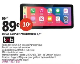E.Leclerc L'Auto tnb ECRAN CARPLAY PANORAMIQUE 8,1" offre