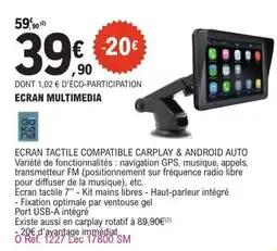E.Leclerc L'Auto GO KARNA ECRAN MULTIMEDIA offre