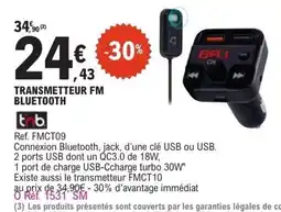 E.Leclerc L'Auto tnb TRANSMETTEUR FM BLUETOOTH offre