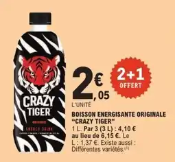 E.Leclerc Crazy Tiger Energy Drink offre
