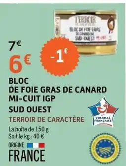 E.Leclerc Tercer Bloc de foie gras de canard offre