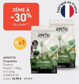 Tom&Co APPETITE Croquettes Chatons Poulet offre