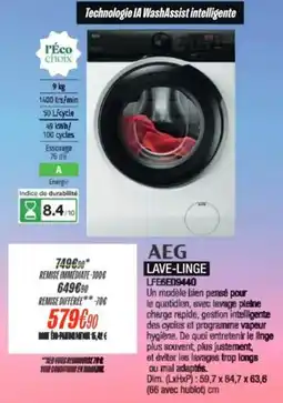 Blanc Brun AEG LAVE-LINGE offre