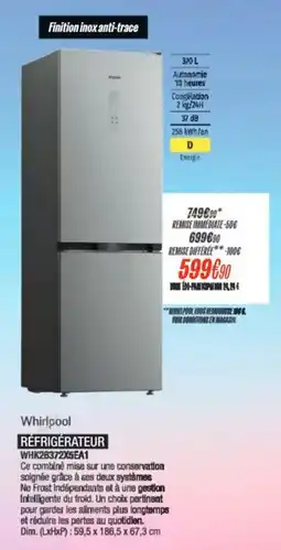 Blanc Brun Whirlpool RÉFRIGÉRATEUR WHIK28372X5EA1 offre