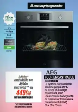 Blanc Brun AEG FOUR ENCASTRABLE offre