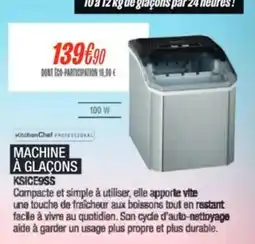 Blanc Brun Kitchenchef Machine à glaçons offre