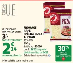 Auchan Auchan Fromage Râpé Spécial Pizza offre