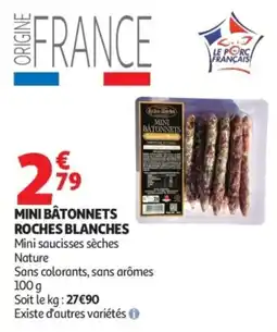 Auchan Roches Blanches Mini Bâtonnets offre