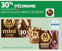 Auchan Magnum sur les glaces minis et bonbons offre