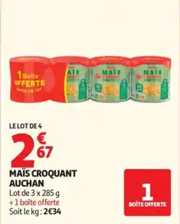 Auchan Auchan Maïs croquant offre