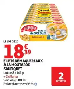 Auchan SAUPIQUET Filets de Maquereaux offre