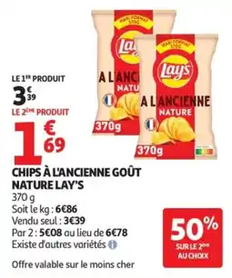 Auchan Lay's Chips à l'ancienne goût nature offre