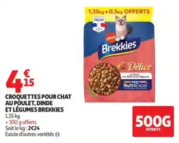 Auchan Brekkies Croquettes pour chat offre