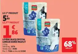 Auchan RIGA Litière Silice Crystal offre