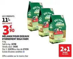 Auchan RIGA FARM MÉLANGE POUR OISEAUX D'ORNEMENT offre