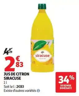 Auchan siracuse JUS DE CITRON offre