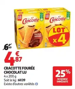 Auchan LU CRACOTTE FOURÉE offre