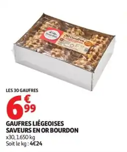Auchan Bourdon Gaufres Liégeoises offre