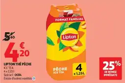 Auchan Lipton Thé Pêche offre