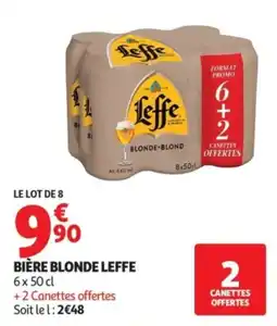 Auchan Leffe Bière blonde offre